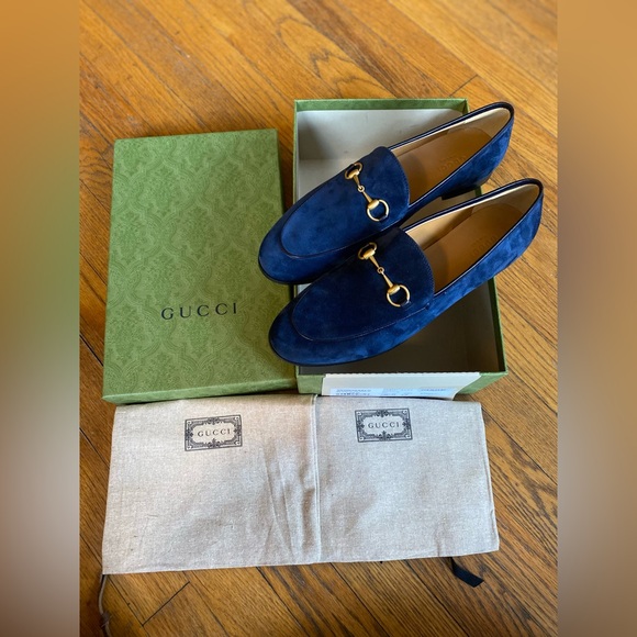Gucci Women's Gucci Jordaan Suede Loafer - Picture 2 of 15